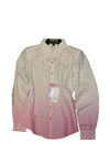 WRA-LJ8171M- - WRANGLER LADIES WHITE/PINK L/S SHIRT