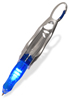 ASI-PRIDE-PL1607-BLUE - Folding Carabiner Pen with Light